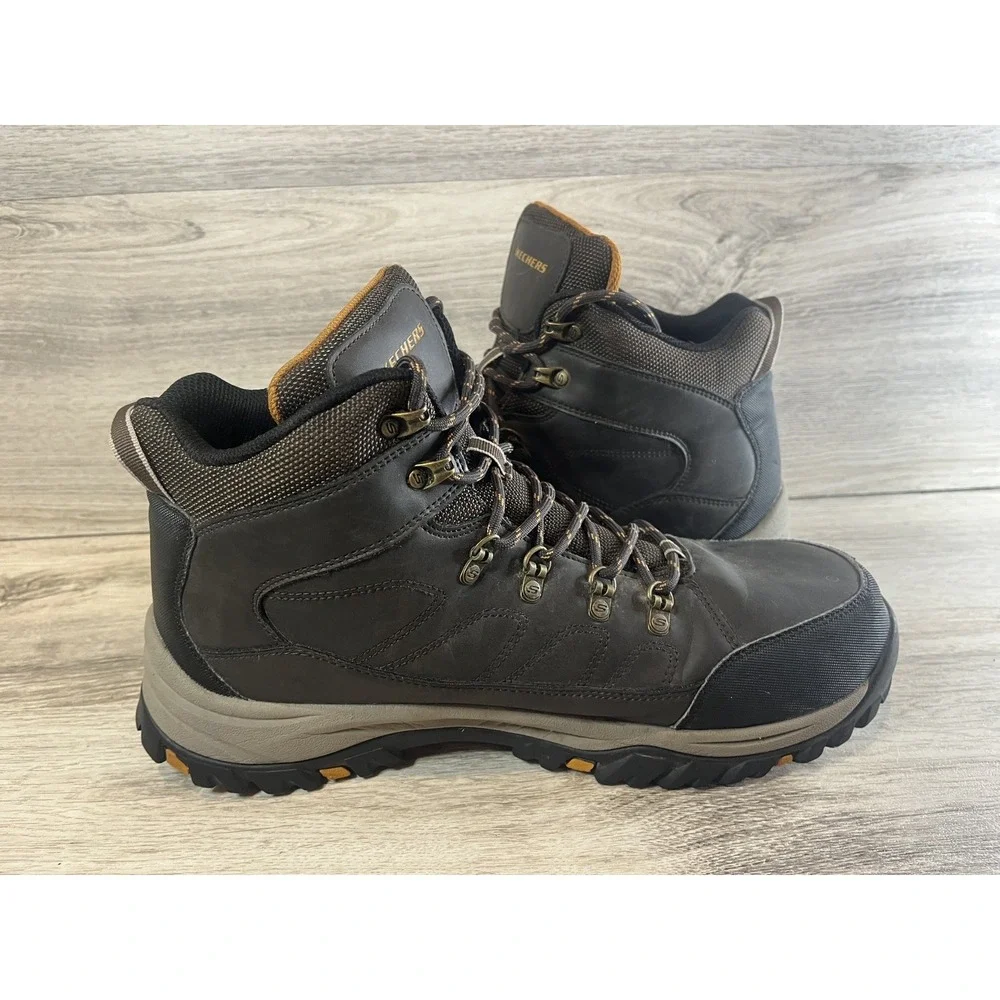 Skechers Relment Daggett Hiking Boots Mens 13 Brown‎ Waterproof SN 204642WW